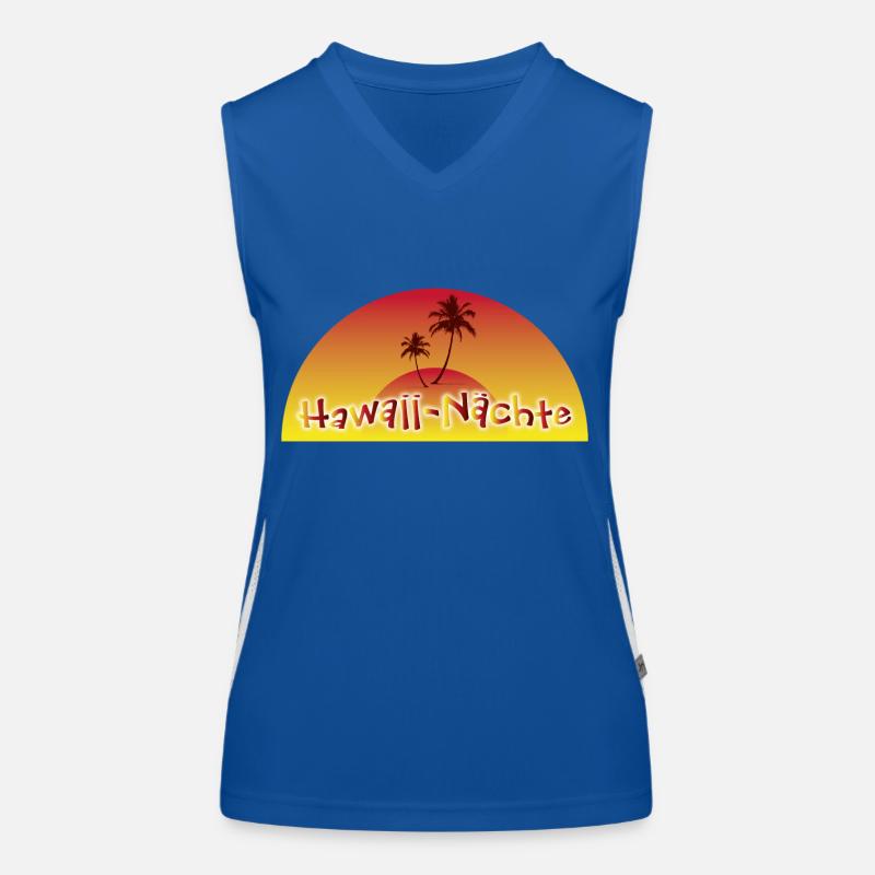 Hawaii-Nächte - Palme Funktionelles Kontrast-Tank Top für Frauen