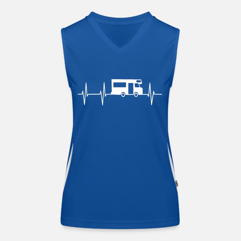 Wohnmobil Herzschlag Camper Herzfrequenz Funktionelles Kontrast-Tank Top für Frauen
