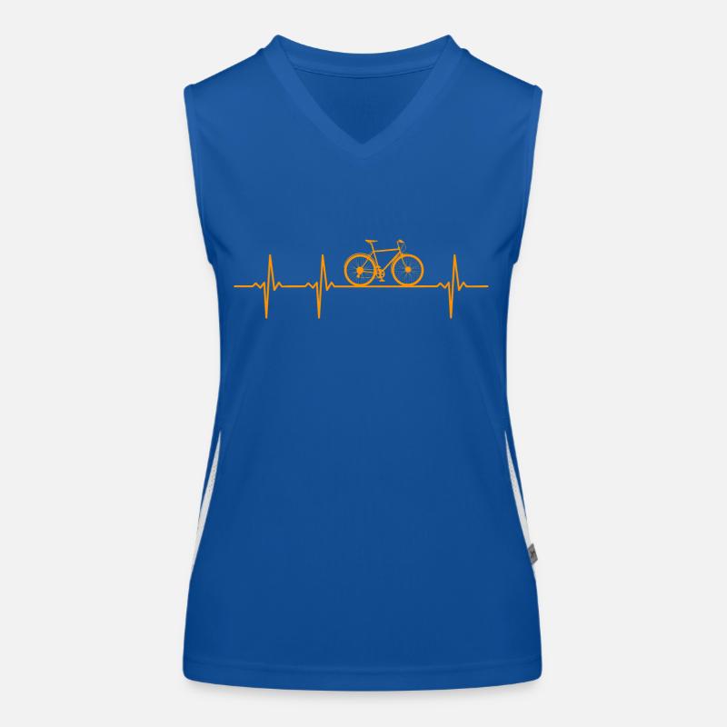 Fahrrad Herzschlag Geschenkidee bike Funktionelles Kontrast-Tank Top für Frauen