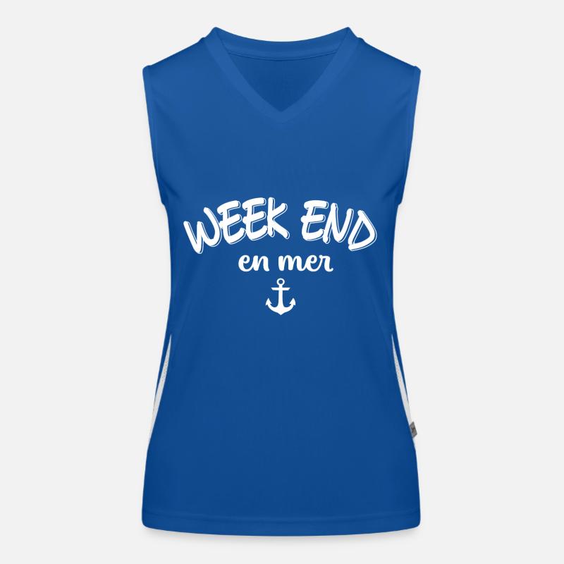 week end en mer Débardeur respirant contrasté Femme