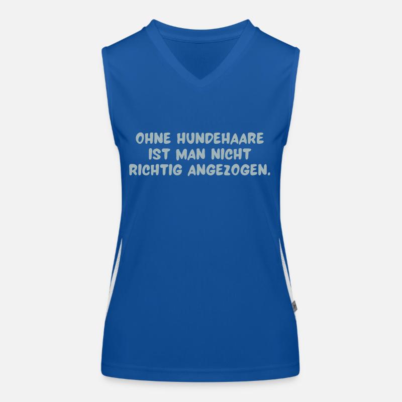 Statement Leben mit Hund = Leben mit Haaren Funktionelles Kontrast-Tank Top für Frauen