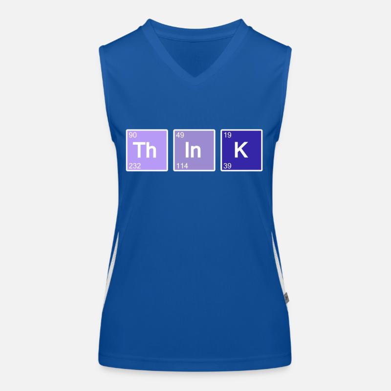 Think (blau) Funktionelles Kontrast-Tank Top für Frauen