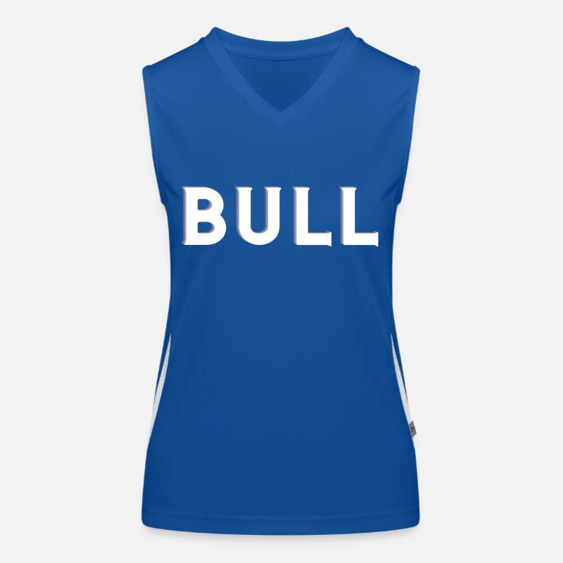 Taureau, Texte, Conception de logo, Débardeur respirant contrasté Femme