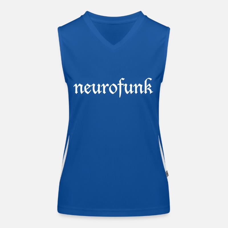 neurofunk blanc Débardeur respirant contrasté Femme