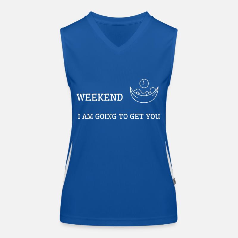 Le week-end arrive. Je vais vous chercher. Débardeur respirant contrasté Femme