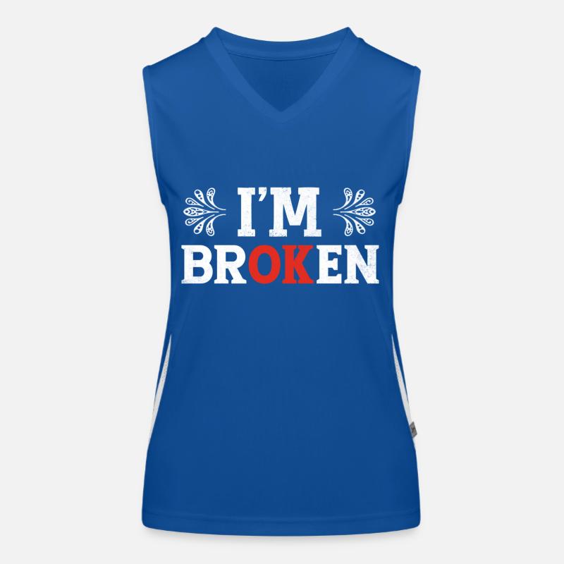 Je suis brOKen Débardeur respirant contrasté Femme