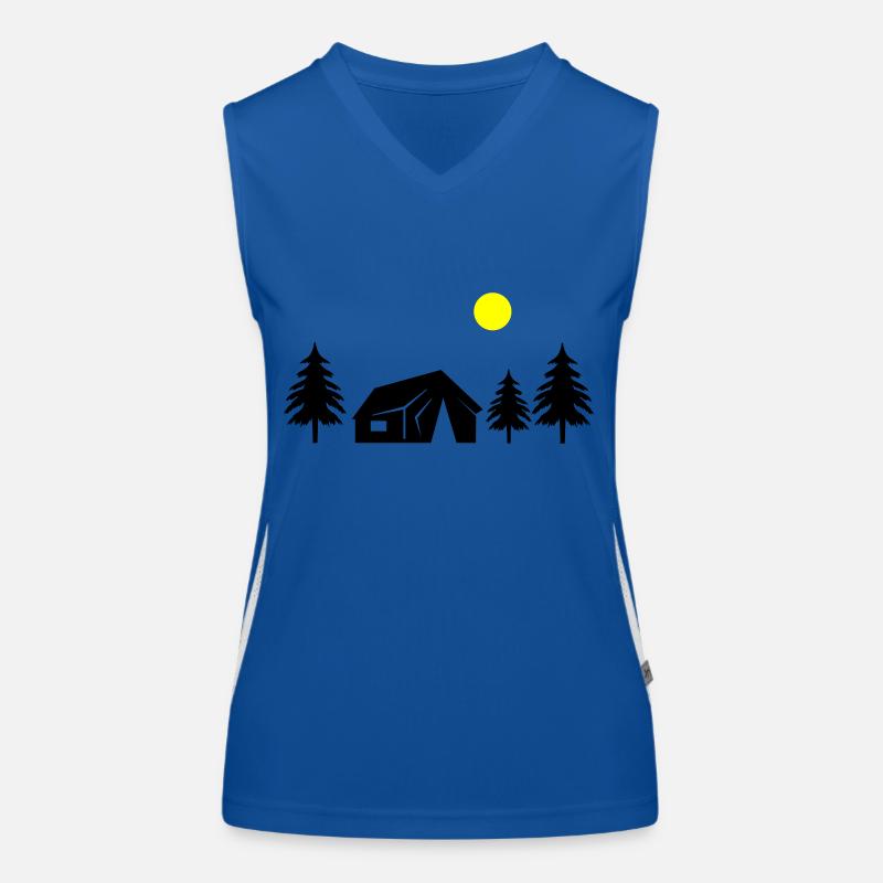 hut in the forest Women's Functional Contrast Tank Top