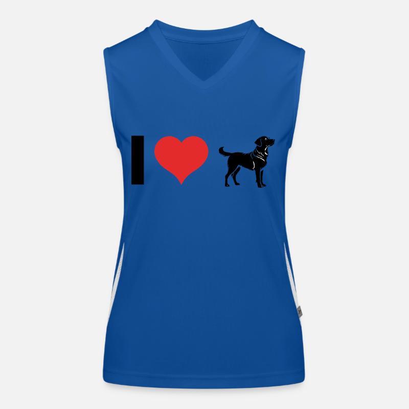 J’aime les chiens - Cute Pet Design Débardeur respirant contrasté Femme