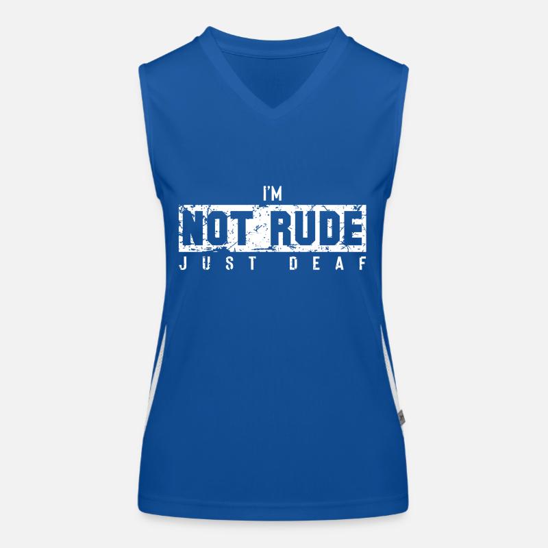 Conscience sourde pas impolie juste sourd Débardeur respirant contrasté Femme