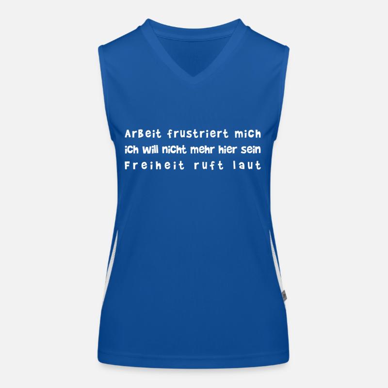 Arbeit frustriert mich I cooler Spruch I Geschenk Funktionelles Kontrast-Tank Top für Frauen