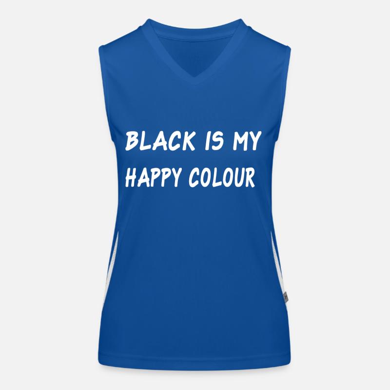 Black Is My Happy Colour Funktionelles Kontrast-Tank Top für Frauen