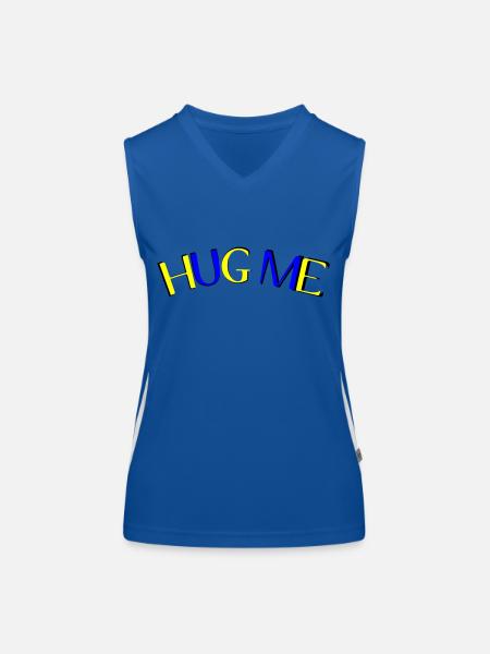 hug me - Women's Functional Contrast Tank Top - royal/white - Front