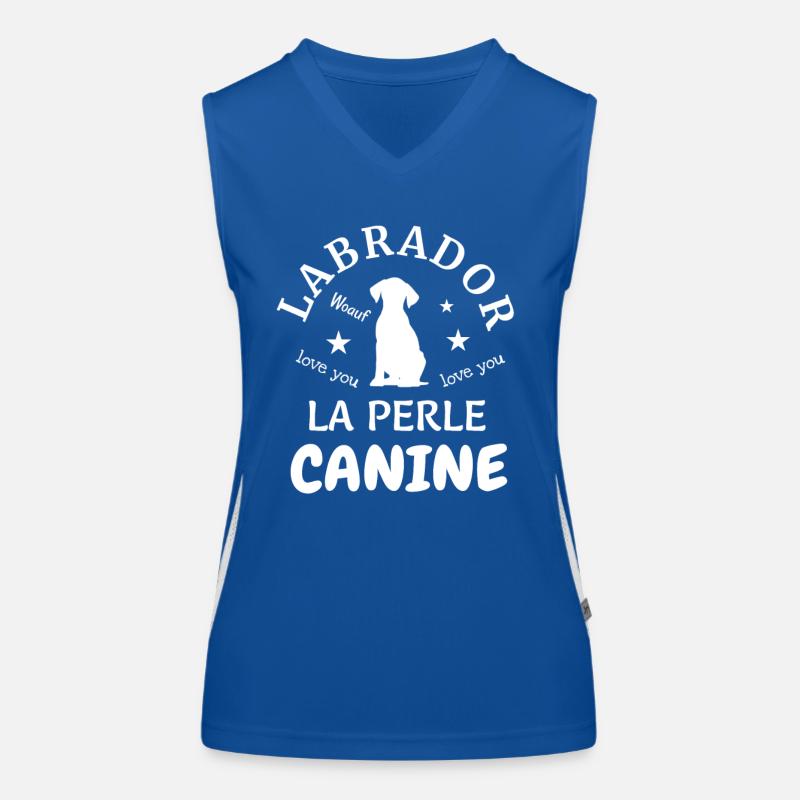 Labrador la perle canine Débardeur respirant contrasté Femme