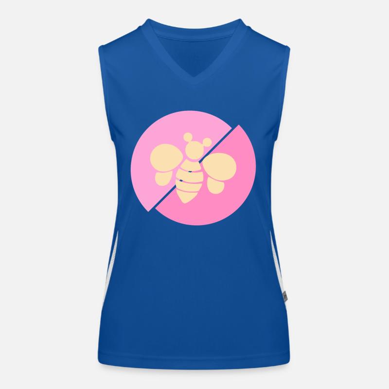 Pastel Pink Contrast Bee Women's Functional Contrast Tank Top