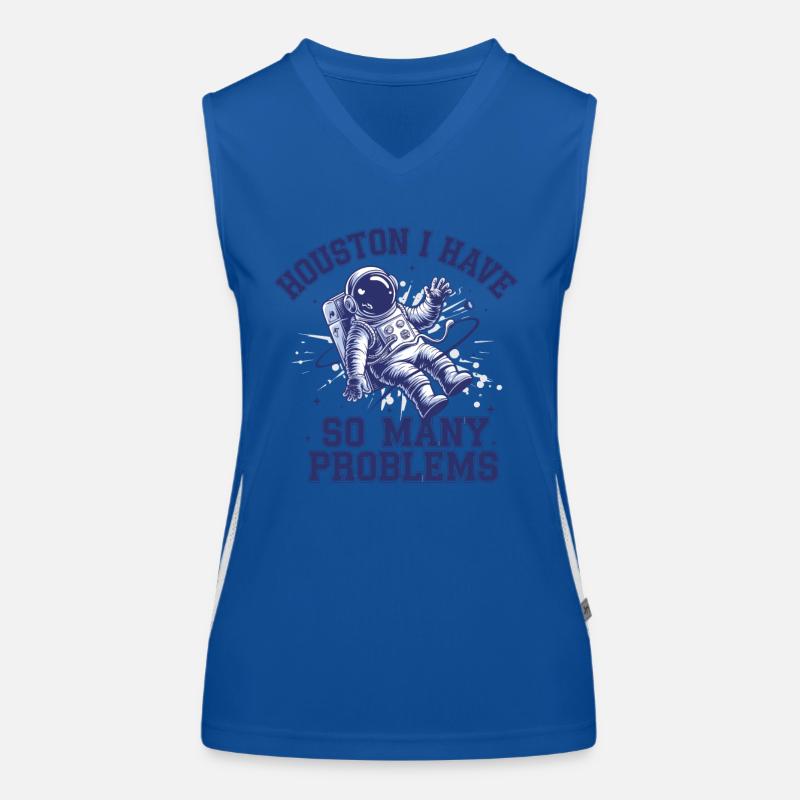 Houston I Have So Many Problems Funktionelles Kontrast-Tank Top für Frauen