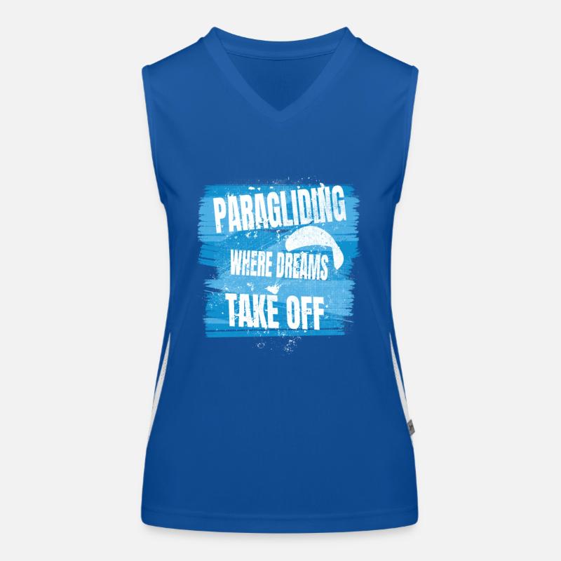 Paragliding – Where Dreams Take Off Women's Functional Contrast Tank Top