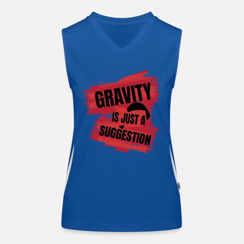 Gravity Is Just a Suggestion – Paragliding Women's Functional Contrast Tank Top