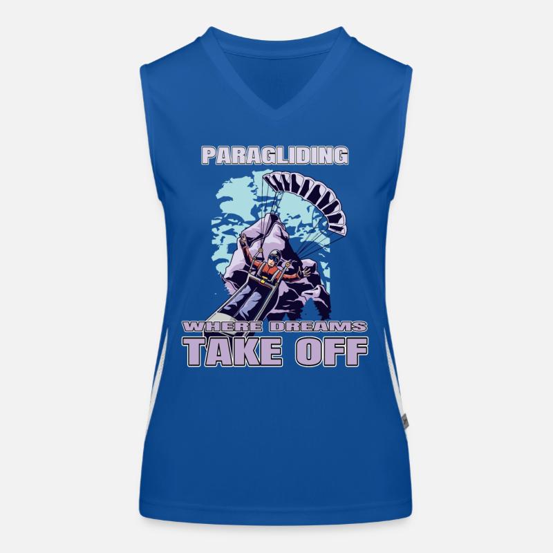 Paragliding: Where Dreams Take Off Women's Functional Contrast Tank Top