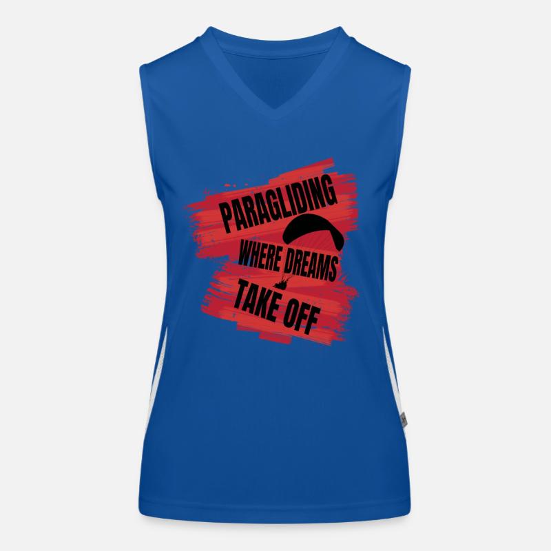 Paragliding – Where Dreams Take Off Women's Functional Contrast Tank Top