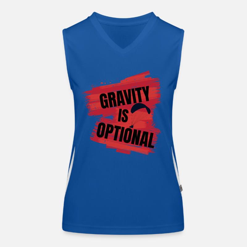 Gravity Is Optional – Paragliding Design Women's Functional Contrast Tank Top