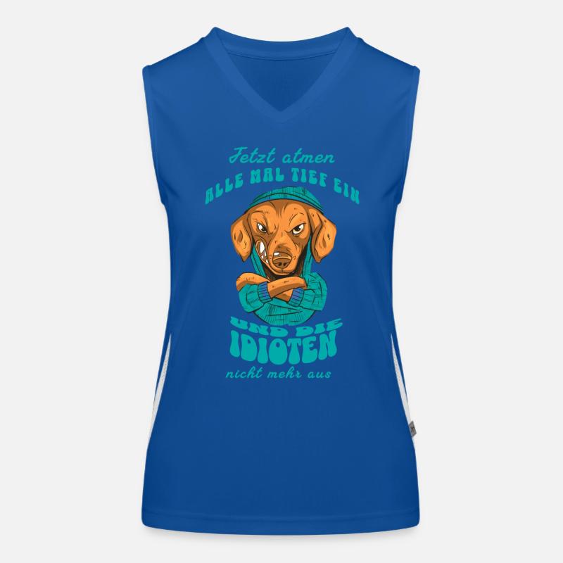 Jetzt atmen alle mal tief ein Funktionelles Kontrast-Tank Top für Frauen