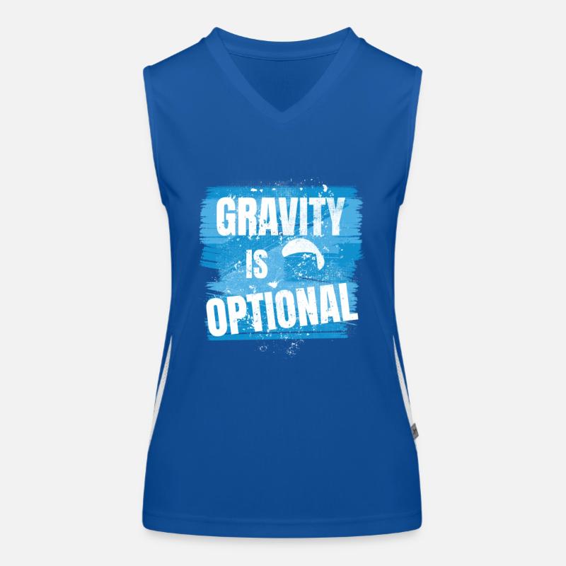 Gravity is optional - Flieger Spruch Funktionelles Kontrast-Tank Top für Frauen