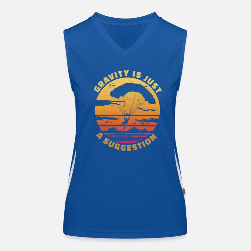 Gravity is just a suggestion - Paragliding Spruch Women's Functional Contrast Tank Top