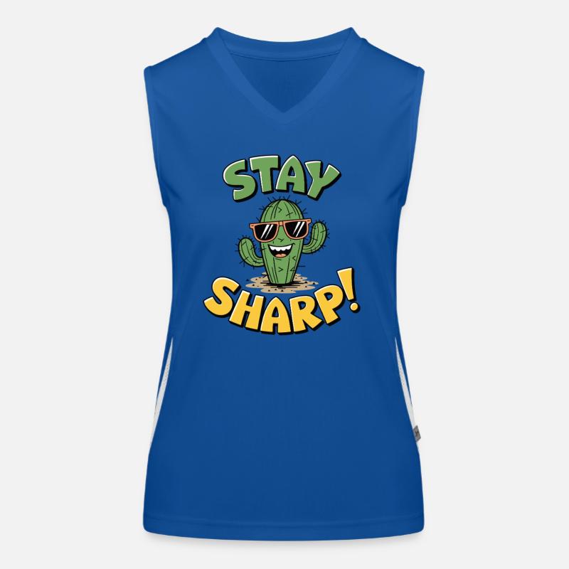 Stay Sharp Cactus Women's Functional Contrast Tank Top