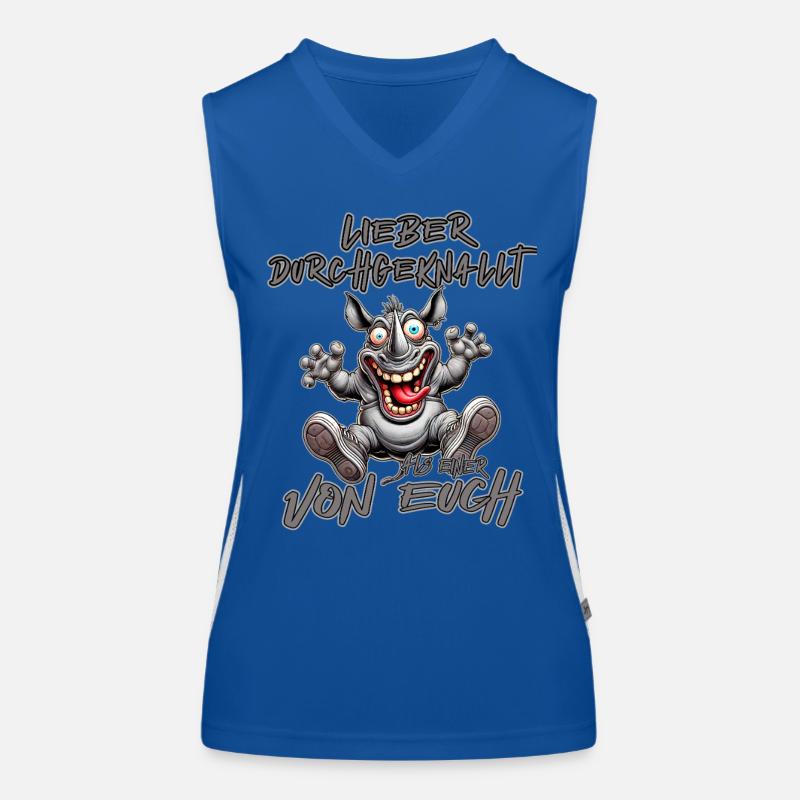 Nashorn Lieber durchgeknallt als einer von euch Funktionelles Kontrast-Tank Top für Frauen