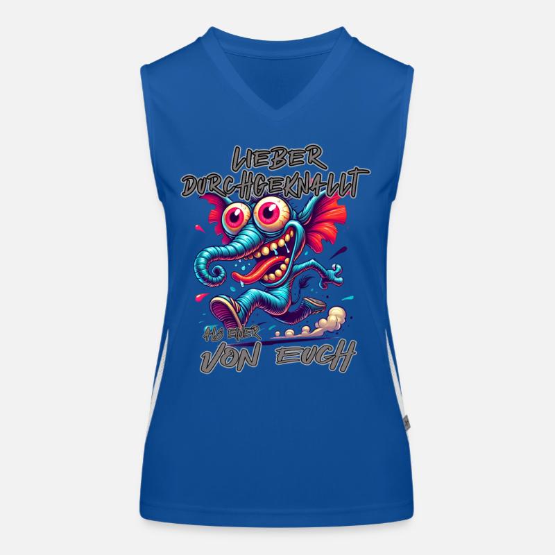 Lieber durchgeknallt als einer von euch – Elefant Funktionelles Kontrast-Tank Top für Frauen