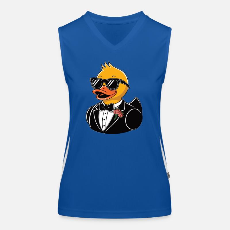 Gummiente Braeutigam Funktionelles Kontrast-Tank Top für Frauen