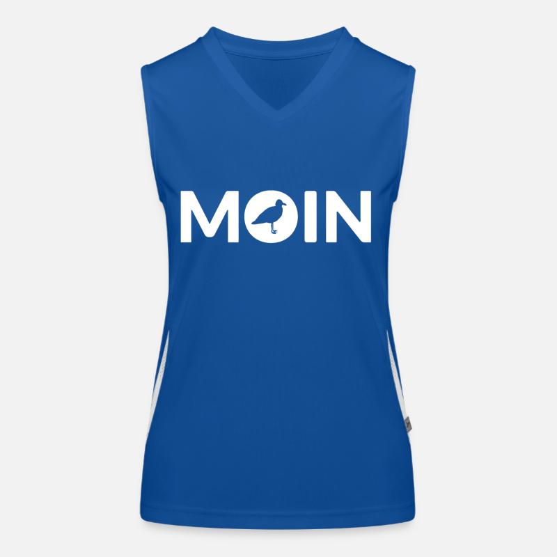 Moin Möwe Seemann Funktionelles Kontrast-Tank Top für Frauen
