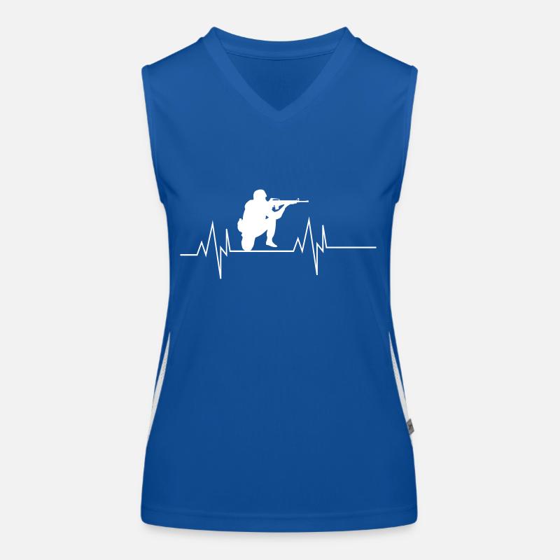 Herzschlag der Militärarmee Funktionelles Kontrast-Tank Top für Frauen