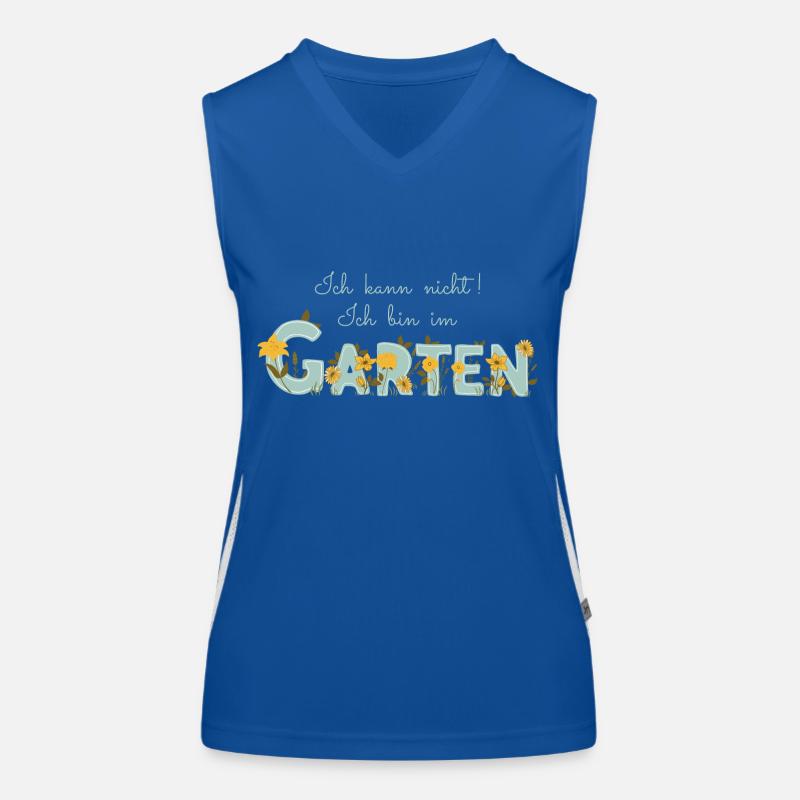 Ich kann nicht ich bin im Garten - Gartenarbeit Funktionelles Kontrast-Tank Top für Frauen