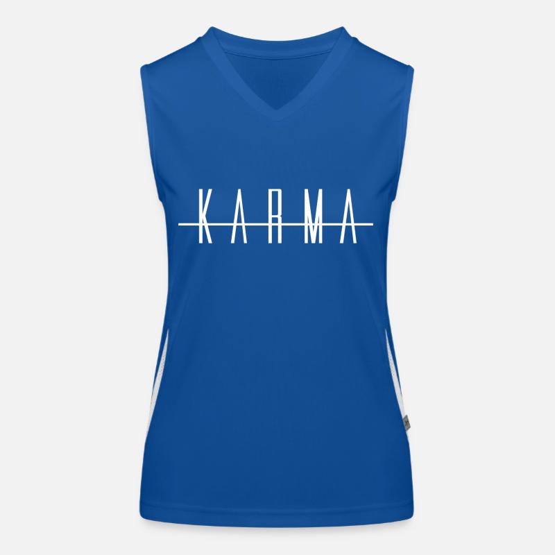 Karma knows good deeds Women's Functional Contrast Tank Top