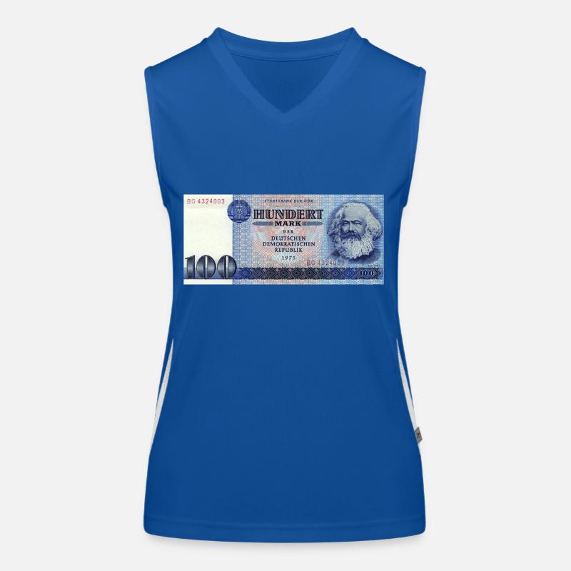 100 marks de la RDA Débardeur respirant contrasté Femme