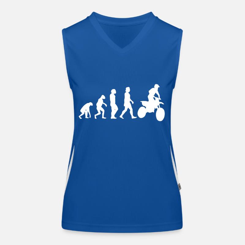 Motorrad Motorradfahrer Evolution Motorcross Biker Funktionelles Kontrast-Tank Top für Frauen