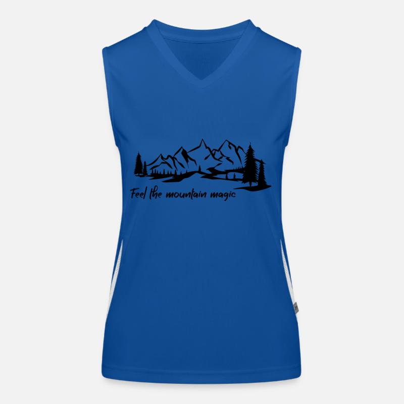 Feel the Mountain Magic Funktionelles Kontrast-Tank Top für Frauen