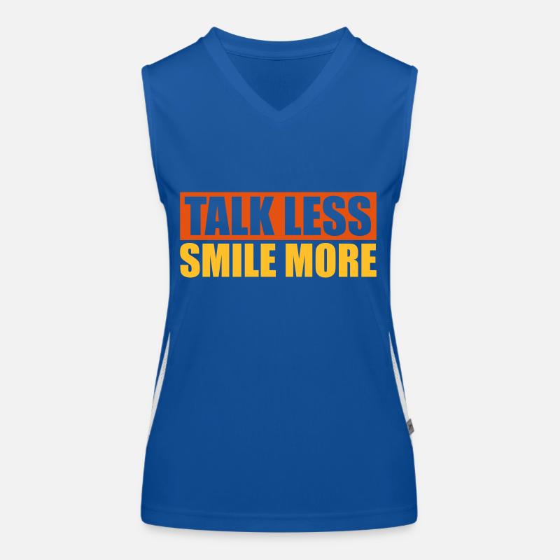 talk less smile more Funktionelles Kontrast-Tank Top für Frauen