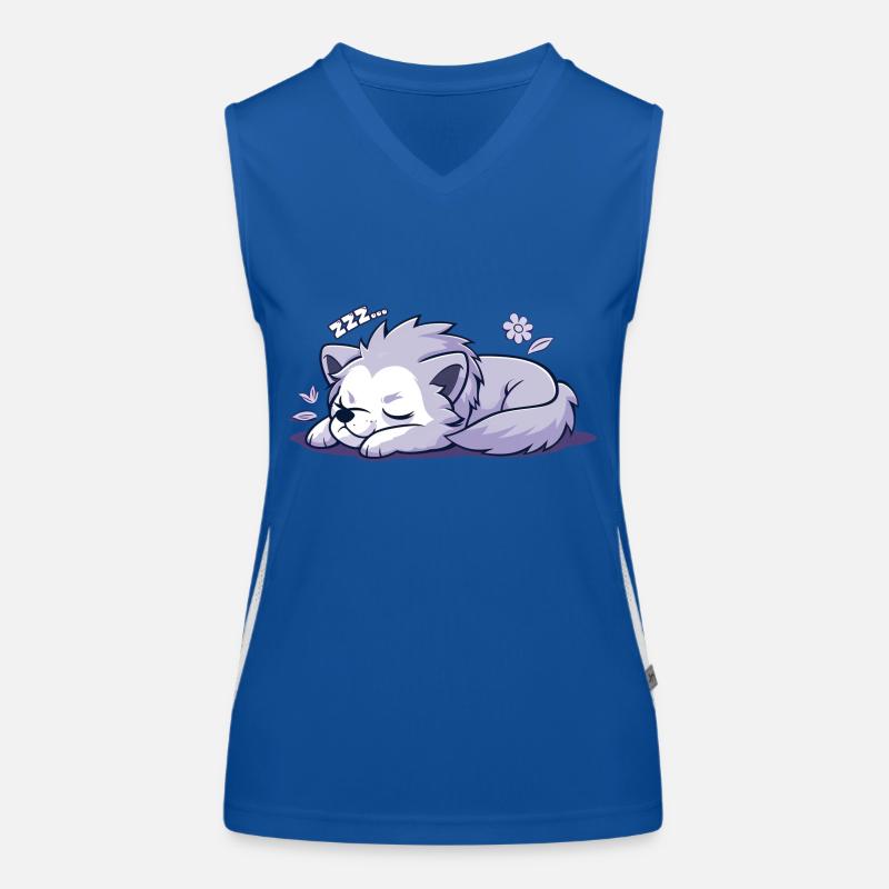 Sleeping Wolf - Sticker Women's Functional Contrast Tank Top