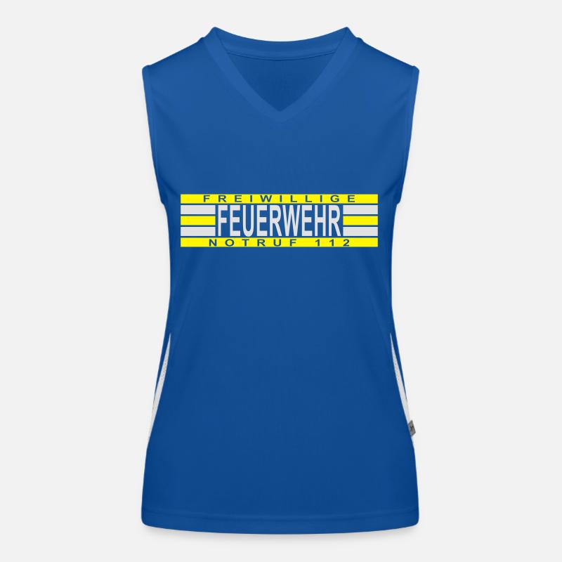Volunteer Fire Emergency 112 Women's Functional Contrast Tank Top