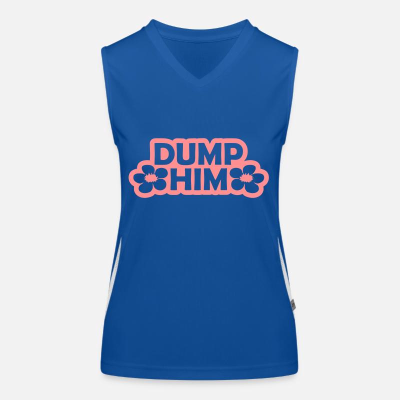 Dump Him Quote Logo Débardeur respirant contrasté Femme