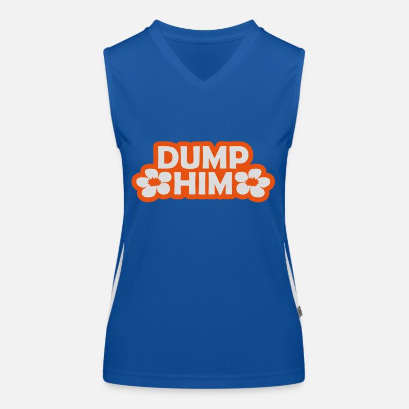 dump him Zitat Logo Funktionelles Kontrast-Tank Top für Frauen