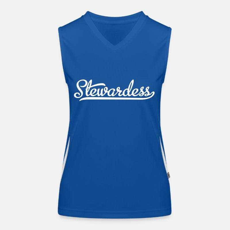 Stewardess Funktionelles Kontrast-Tank Top für Frauen