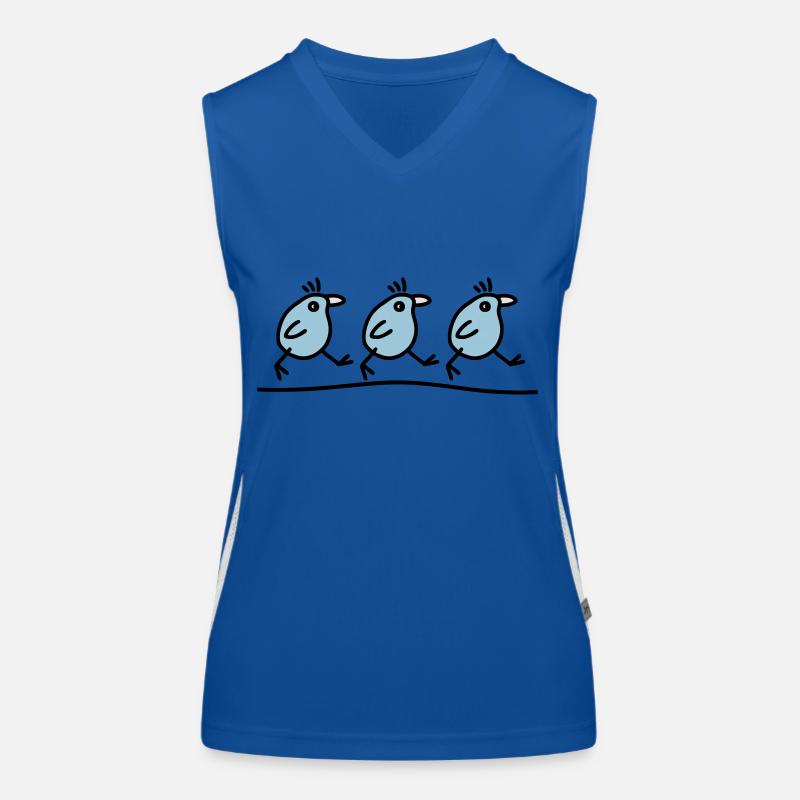 3 laufende Vögel - V3 Funktionelles Kontrast-Tank Top für Frauen