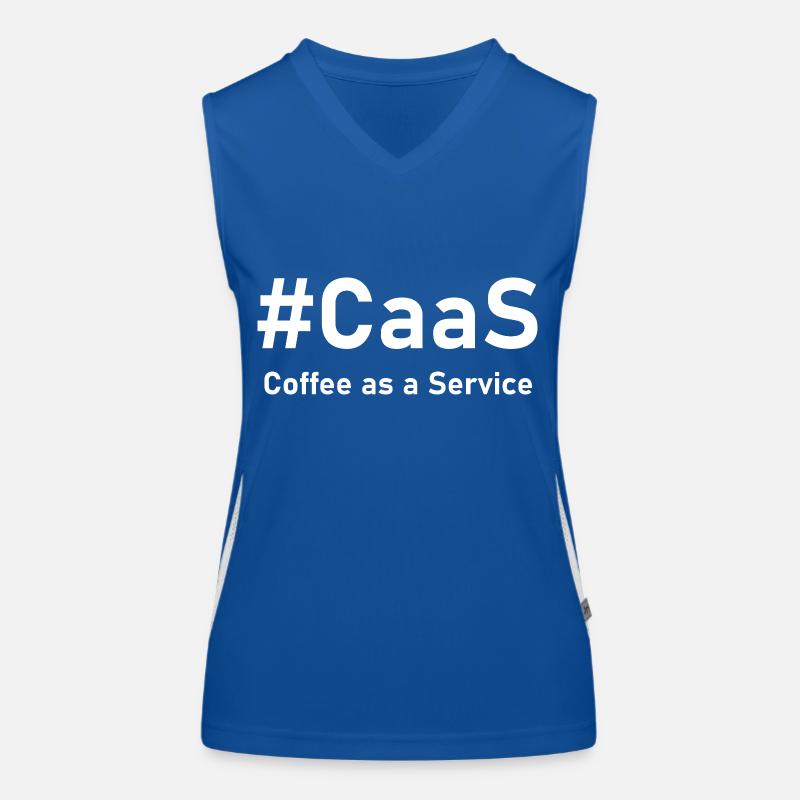 CaaS – Coffee as a Service | Lustiger IT-Kaffee Funktionelles Kontrast-Tank Top für Frauen