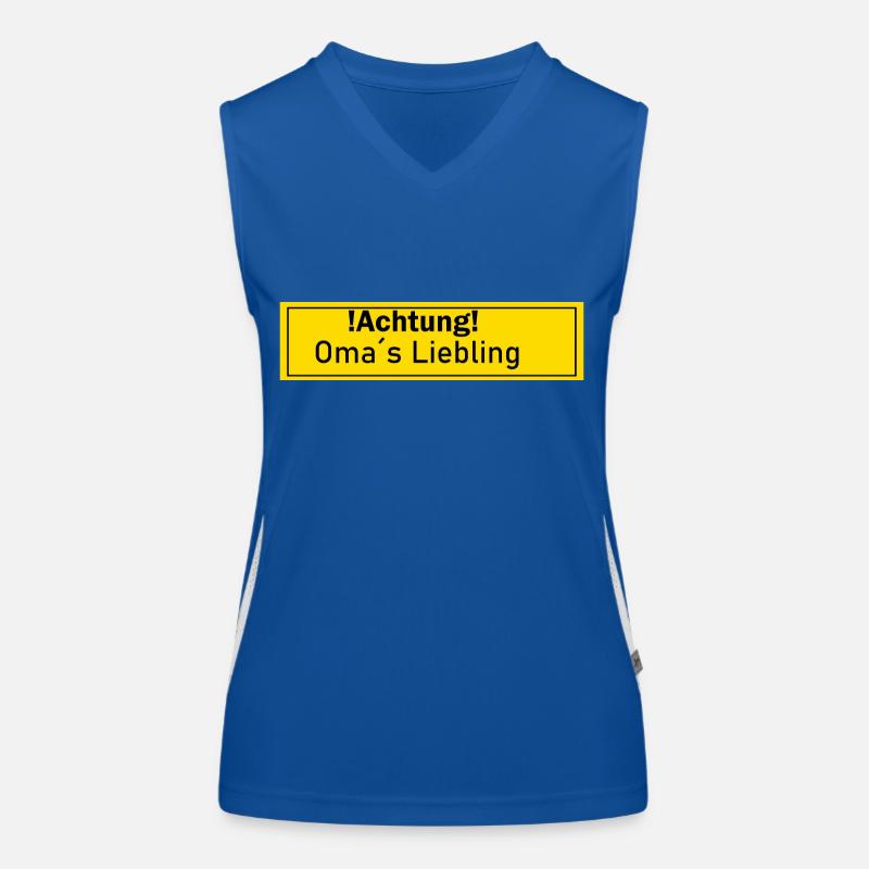 Omas Liebling Oma Hund Enkel Geschenk Geschenkidee Funktionelles Kontrast-Tank Top für Frauen