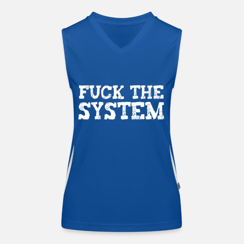 Fuck le système blanc Débardeur respirant contrasté Femme