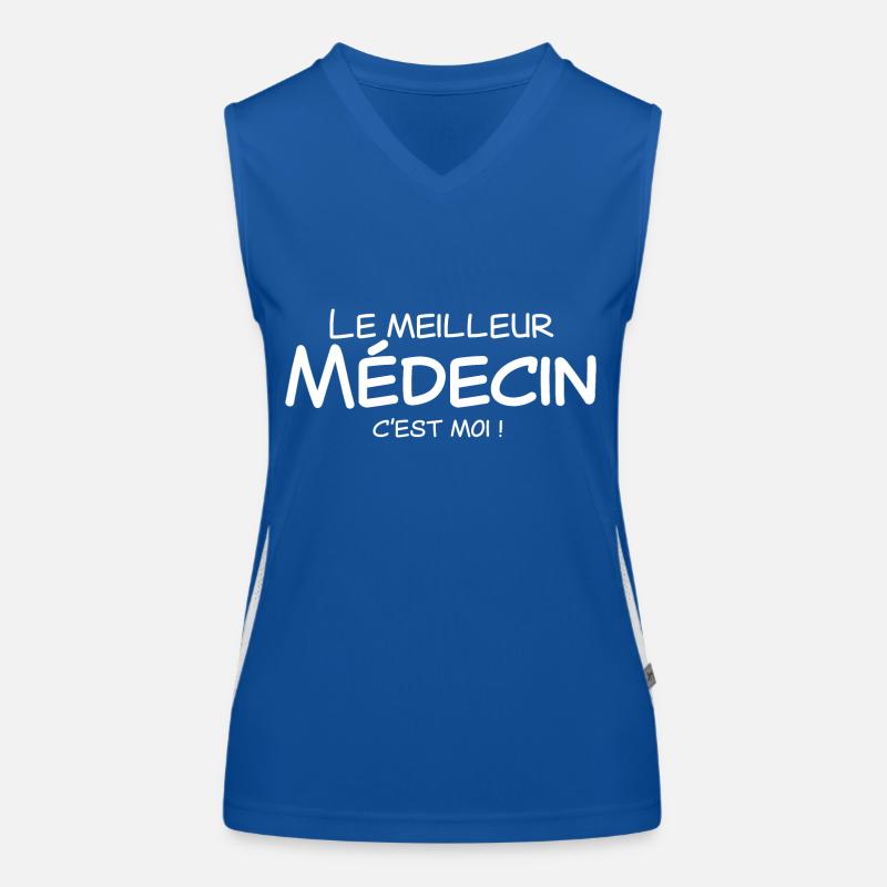 Le meilleur médecin c'est moi Débardeur respirant contrasté Femme