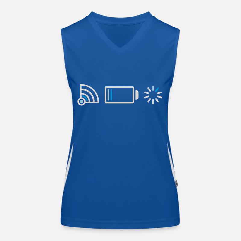 Internet keine Verbindung Batterie Funktionelles Kontrast-Tank Top für Frauen
